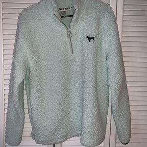 VS Pink Sherpa quarter zip